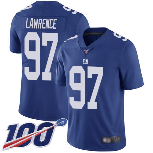Men New York Giants #97 Dexter Lawrence Royal Blue Team Color Vapor Untouchable Limited Player 100th Season Football NFL Jersey->women nfl jersey->Women Jersey